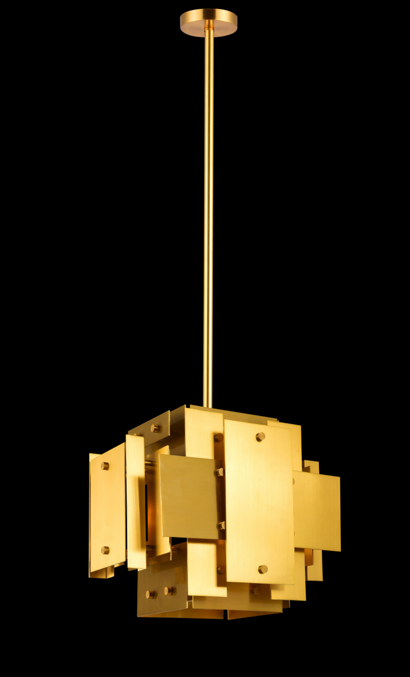 Irregular Shape Brass Pendant Lamp