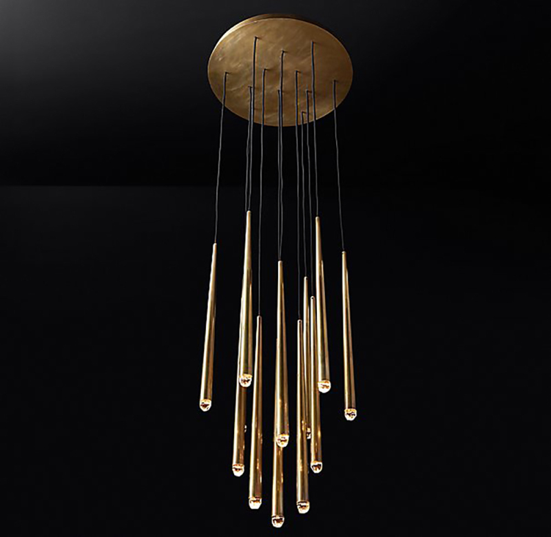 Water-drop Shape Brass Pendant Lamp