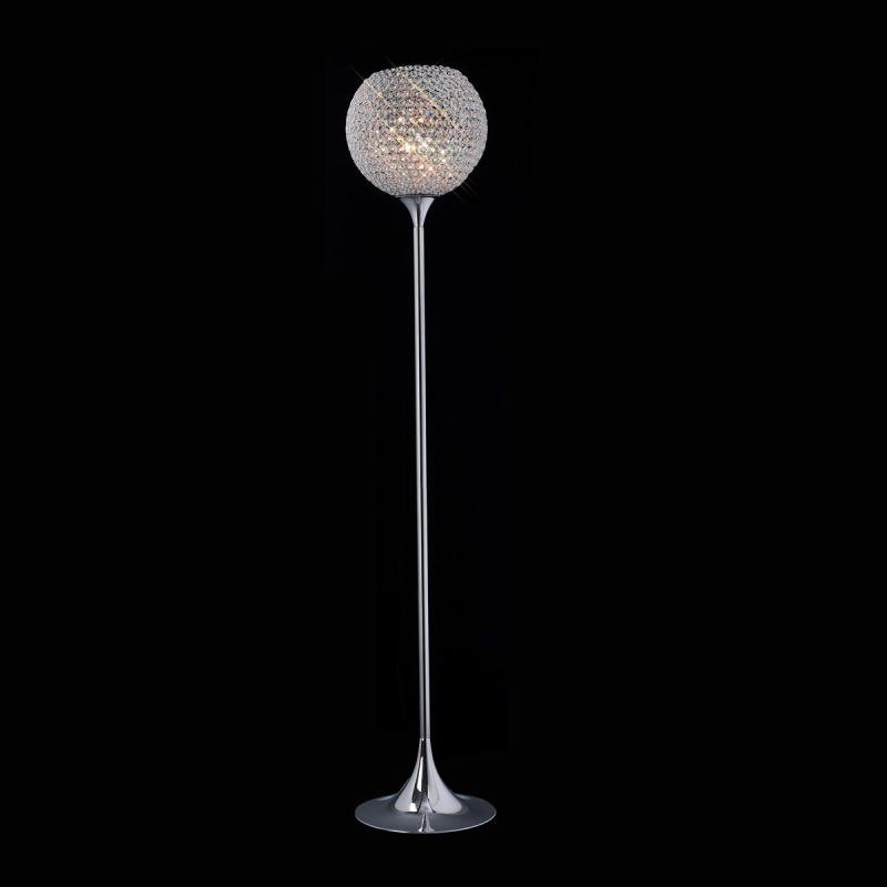 Crystal Chrome Floor Lamp