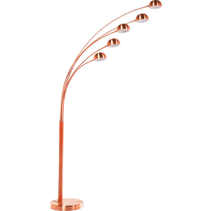 Modern Elegant Copper-look Floor Lamp Five Fingers 