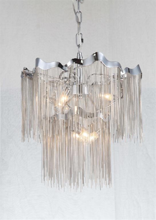 Metal Chrome Finish Chandelier