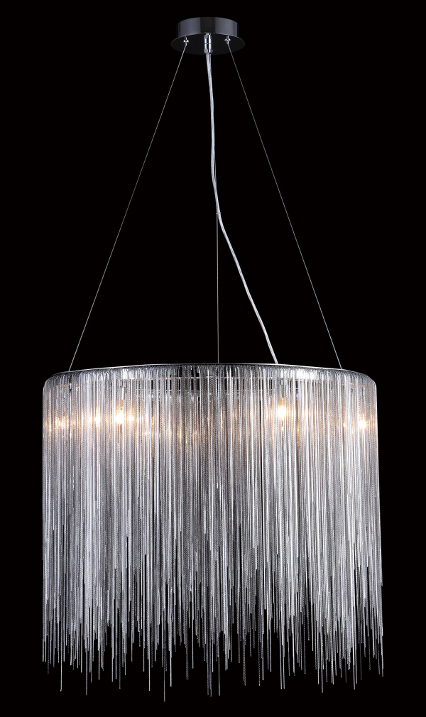 Metal Chrome Finish Chandelier