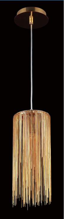  Luxury Metal Chain Gold Finish Chandelier