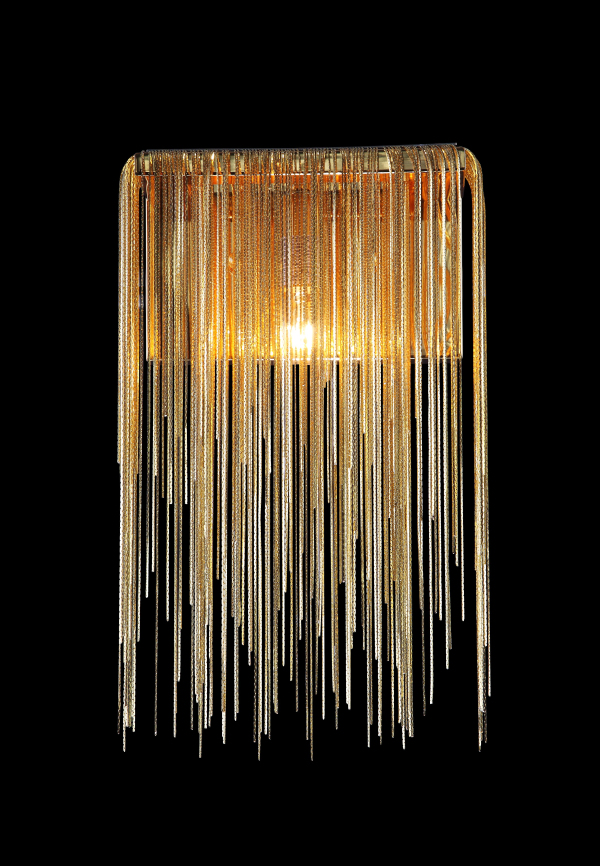 Modern Metal Gold Finish Wall Lamp 