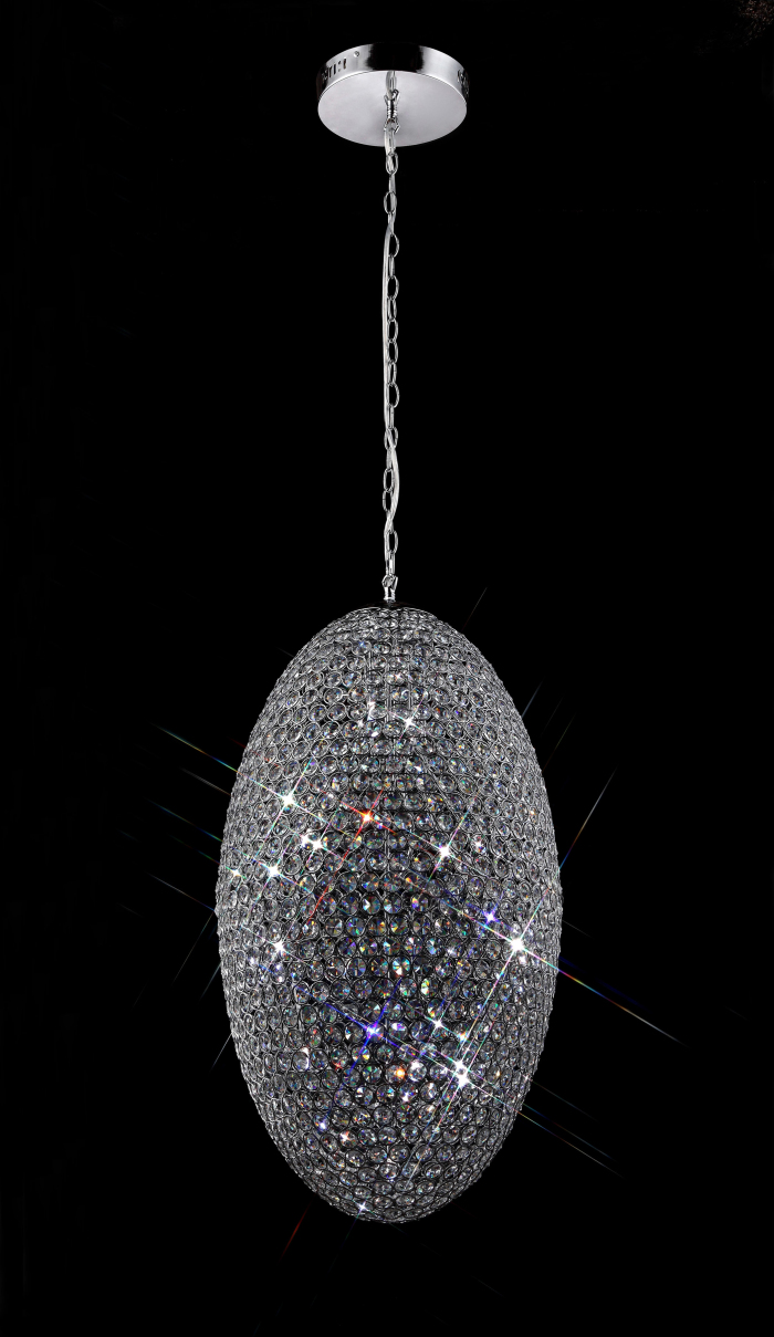 Ellipse Shape  Crystal Pendant Lamp