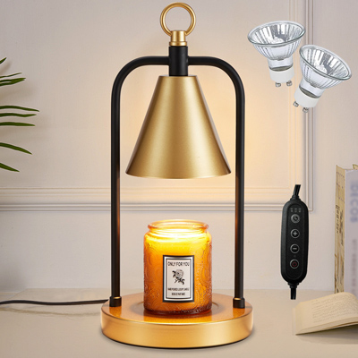 Briever Candle Warmer Lamp with Timer, Electric Candle Wax Warmer for Various Size Candle Jar, with 2 Bulbs